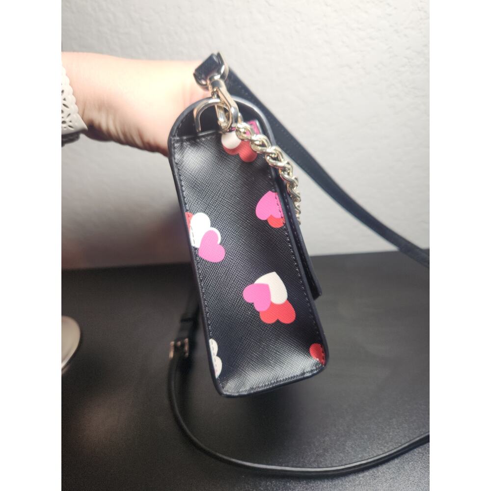 Kate Spade Carson Flutter Hearts Printed Convertible Crossbody Bag K6105 - Picture 5 of 8